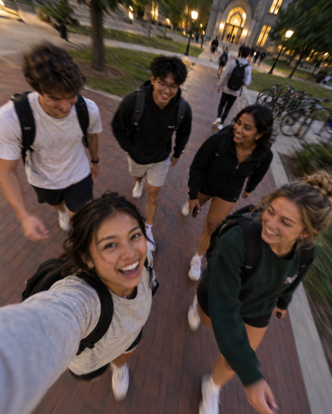 A BetterMiles community taking a moving group selfie 2