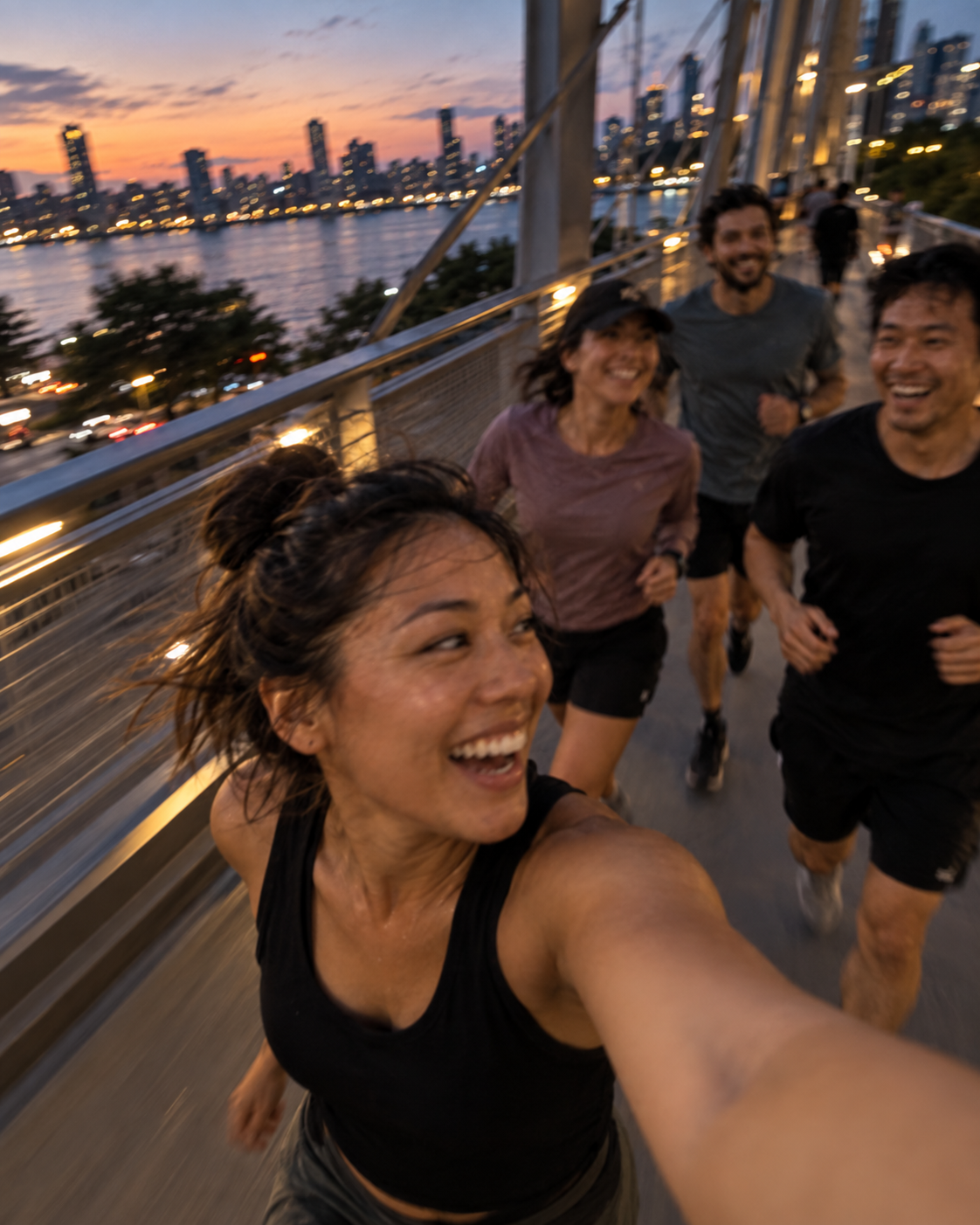 A BetterMiles community taking a moving group selfie 6